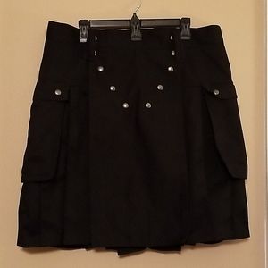 Utilikilts Black Spartan Kilt mid length
